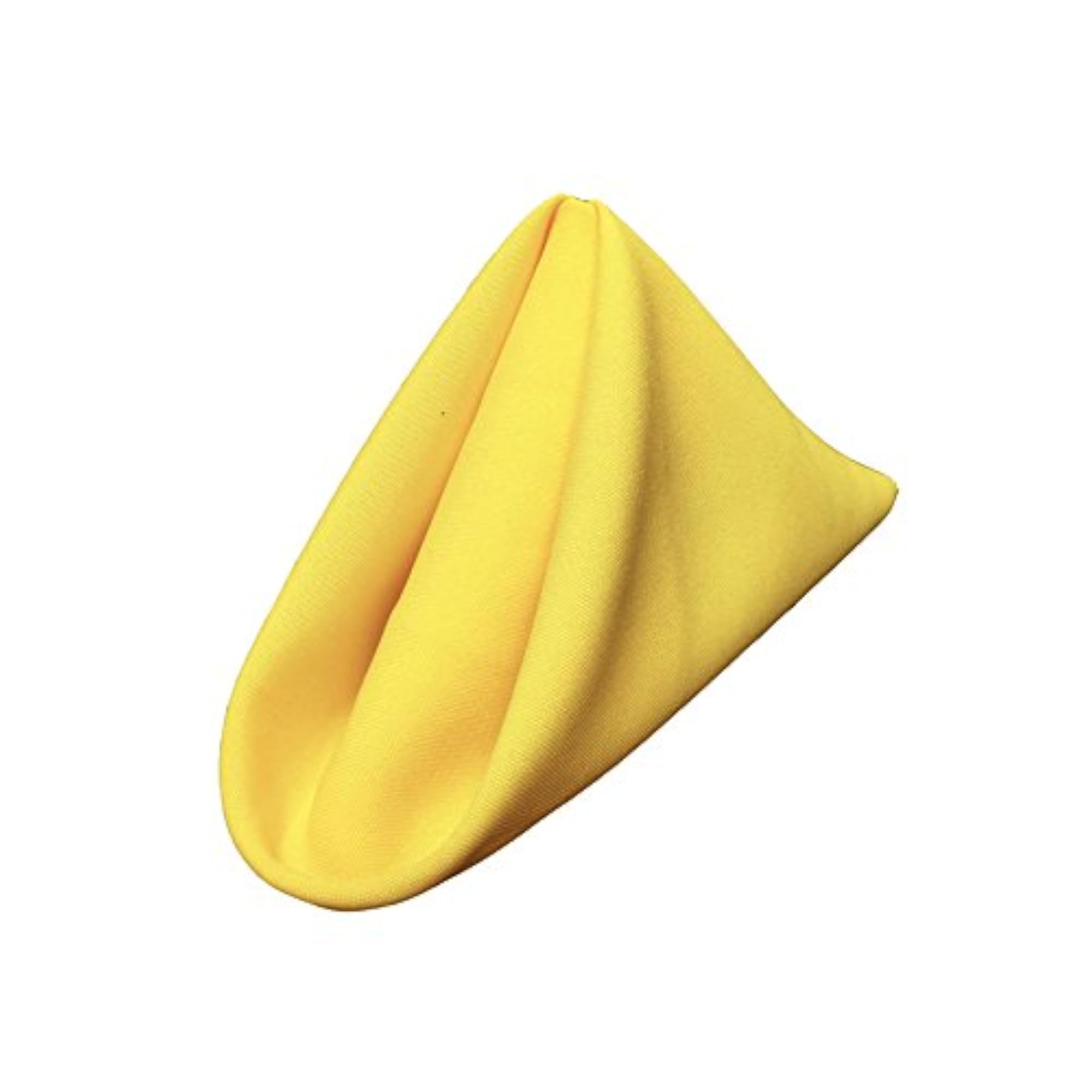 100-Percent Polyester Poplin Napkins, Light Yellow, 10-Pack